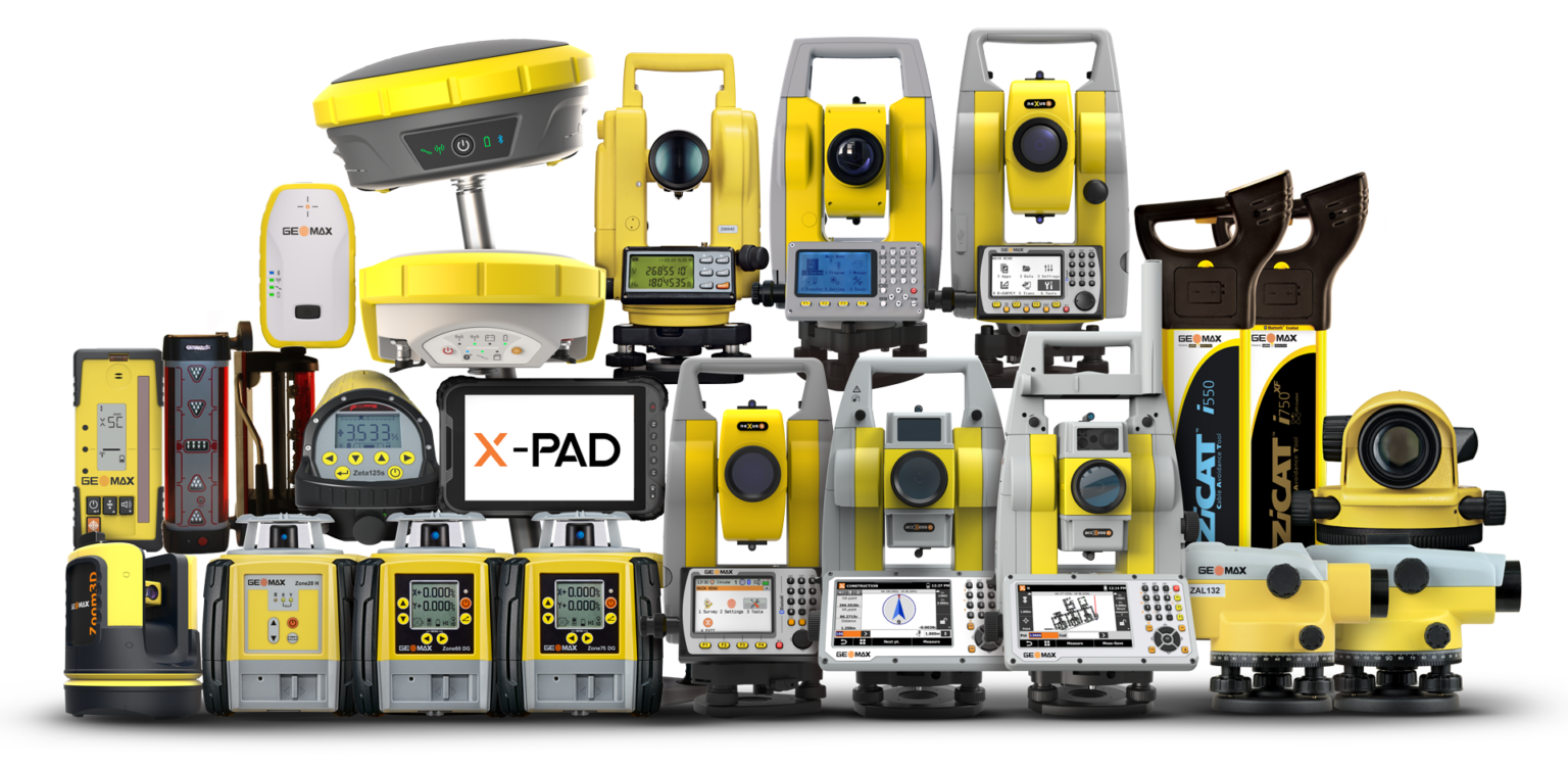 Geomax Ürünleri. Total Station - GPS GNSS - Lazer Tarayıcı -Otomatik Nivo - Teodolit - Kontrol Ünitesi - X-Pad Yazılım
